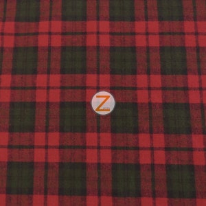 Tartán Plaid Uniforme Ropa Tela de franela - ROJO / VERDE / AZUL - 60 &quot;Corte ancho a la medida Camisas de pijama Ropa 24