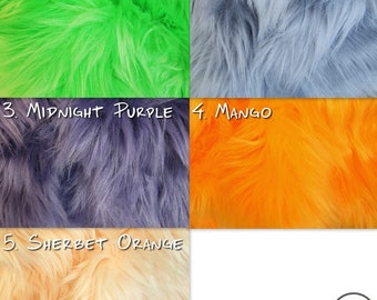 Solid Shaggy Faux Fur Fabric - 5 NEW COLORS - 64" Width Coats Costumes Scarfs Rugs Props Apparel Long Pile