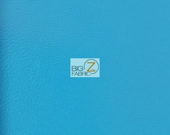 Solid Soft Faux Fake Leather Vinyl Fabric - TURQUOISE - 54" Width Sold By The Yard