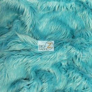 Effen Mongoolse namaakbontstof - TURKOOIS - Verkocht op maat: 64&quot; breed Kostuums Accessoires Kleding Dekens Mode Vloerkleden