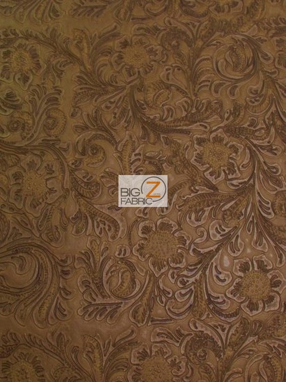 Faux tooled leather upholstery fabric online