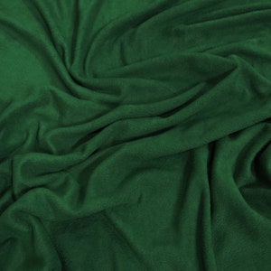 Solid Polar Fleece Fabric - HUNTER GREEN - Sold By The Yard 60&quot; Width