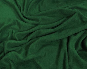 Solid Polar Fleece Fabric - HUNTER GREEN - Sold By The Yard 60" Width