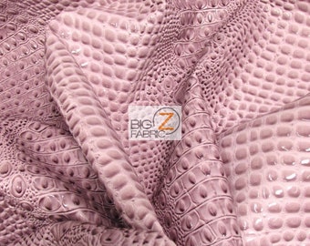DuroLast™ Florida Gator 3D Embossed Vinyl Fabric - WINTER LILAC - By Yard Crocodile 2 Tone Faux Leather Upholstery Accessories