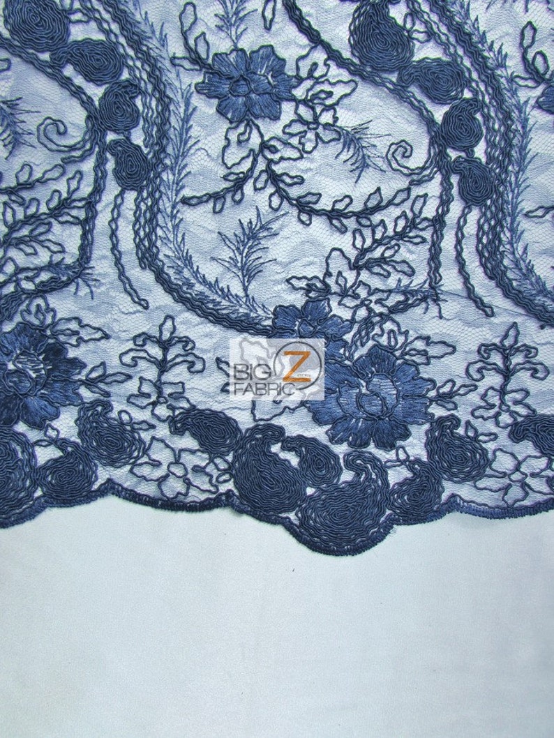 Romantic Detailed Floral Sheer Lace Fabric 48 Width Sold By The Yard Prom Gown Bridal PEACH