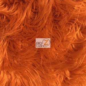 Solid Mongolian Faux Fur Fabric - AMBER - Sold By The Yard 64&quot; Width Costumes Accessories Clothing Blankets Fashion Rugs