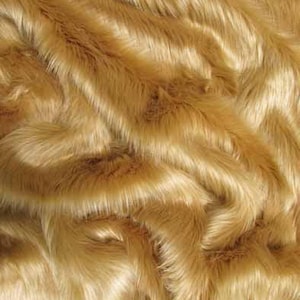 Solid Shaggy Faux Fur Fabric - CAMEL - Sold By The Yard 60&quot; Width Coats Costumes Scarfs Rugs Props Long Pile