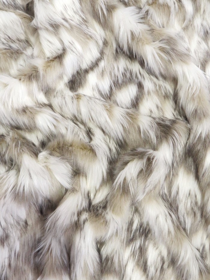 White Luxury Shag Faux Fur Fabric 
