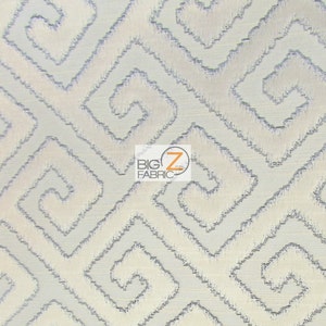 Royal Labyrinth Geometric Upholstery Fabric - LINEN - Sold By Yard Sofa Curtains Home Decor Furniture Drapery