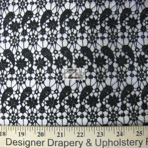 Green paisley flower guipure, wedding/bridal/prom/nightgown fabric. Sold by the yard. main image 1