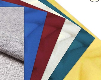 Tela French Terry de poliéster, rayón y spandex - 25 COLORES - Se vende cortada a medida para proyectos de costura y moda.