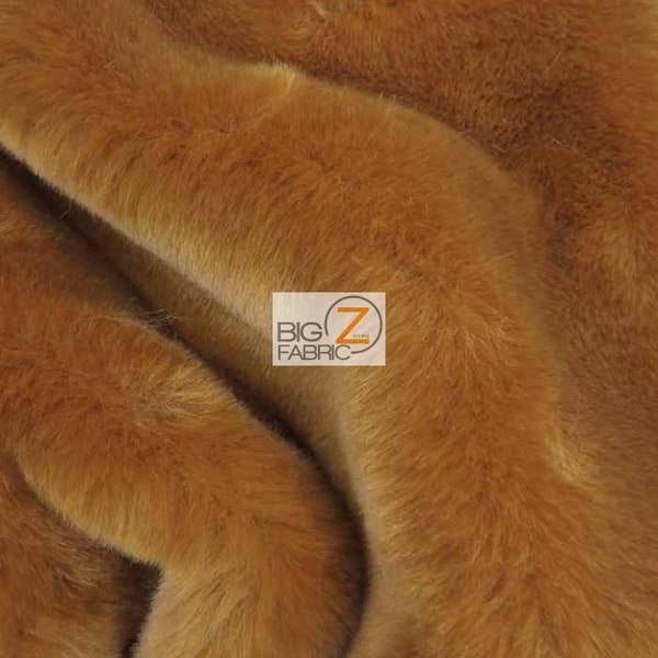 Half Shag Faux Fur Fabric (Beaver)(Knit Backing) - SADDLE - Sold By The Yard 60"/64" Width Coats Costumes Scarfs Rugs Blankets
