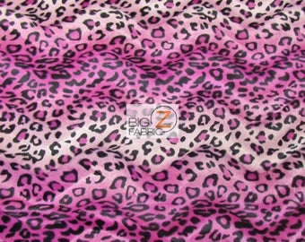 Leopard Print Velboa Faux Fur - Pink/Fuchsia - 58"/60" Width Sold By The Yard