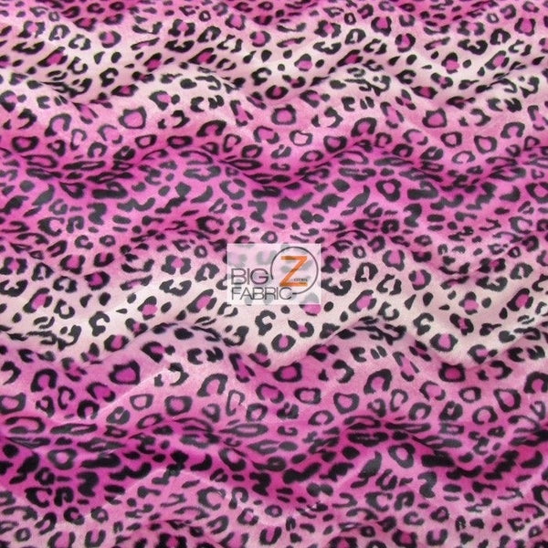 Leopard Print Velboa Faux Fur - Pink/Fuchsia - 58"/60" Width Sold By The Yard