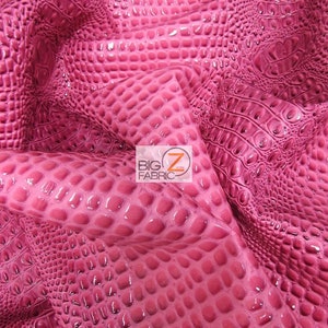 Tessuto in vinile goffrato 3D DuroLast™ Florida Gator - BUBBLE GUM - tagliato su misura, accessori per tappezzeria in similpelle bicolore effetto coccodrillo