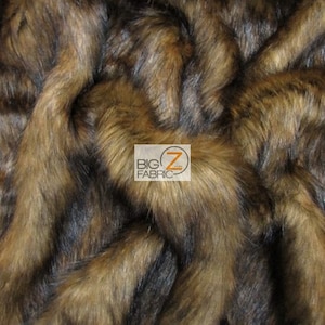 Faux Fake Fur Animal Long Pile Fabric - HONEY WOLF - 60&quot; Width Sold By The Yard Clothing Accessories Scar Rugs Costume