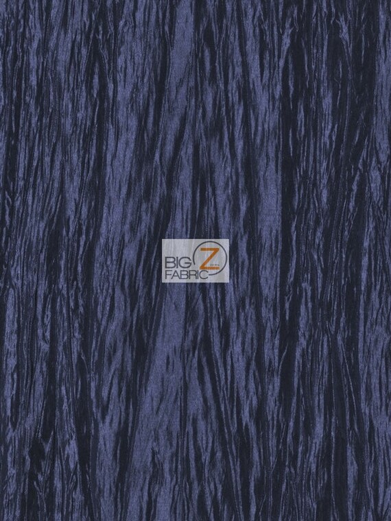 Crushed Taffeta Fabric NAVY 54 Crushed Taffeta Fabric NAVY 54
