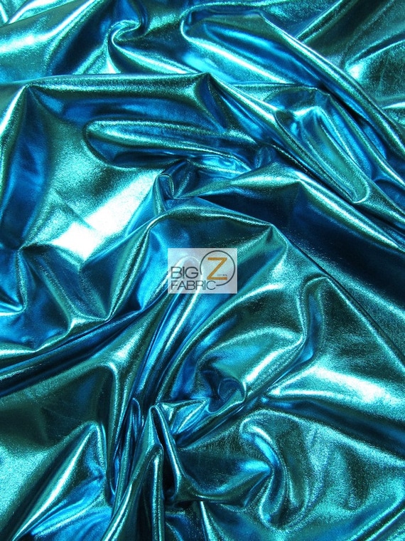 Metallic Blue Foil Jersey Knit Fabric 150cm wide 