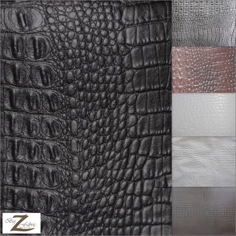 Alligator Embossed Vinyl Faux Leather Pleather Fabric Etsy