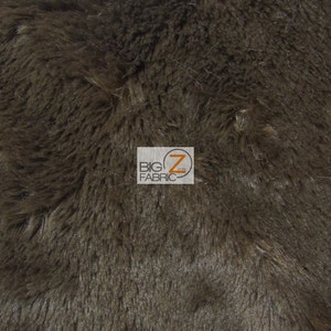 Minky Shaggy Baby Soft Fabric - BROWN  - Sold By The Yard 58&quot;/60&quot; Width Baby Soft DIY Blanket Decor Snuggle Accessories