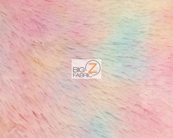 Minky Shaggy Baby Soft Fabric - RAINBOW 4 - Sold By The Yard 58"/60" Width Baby Soft DIY Blanket Decor Snuggle Accessories