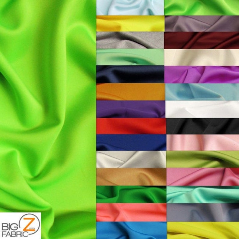 May include: A collection of 24 fabric swatches in various colours, including light blue, yellow, grey, green, navy blue, orange, purple, red, black, pink, brown, and more. The swatches are arranged in a vertical row, with the first swatch being a bright green colour.