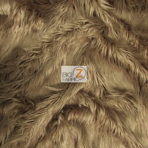 Solid Mongolian Faux Fur Fabric - COCOA - Sold By The Yard 64&quot; Width Costumes Accessories Clothing Blankets Fashion Rugs