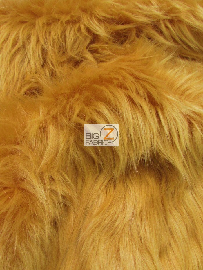Luxury Faux Fur Gold Brown Fur Fabric By the Yard (9270F-9M)