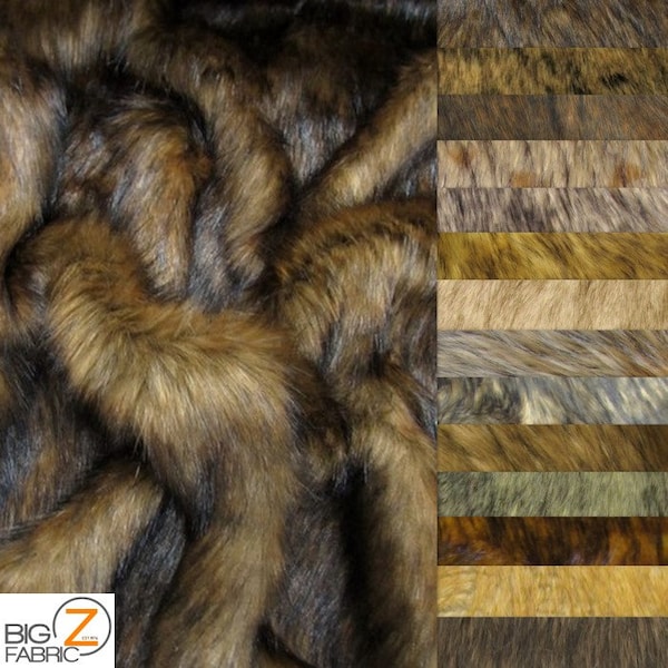 Tissu de costume en fausse fourrure pour manteau d'animal (série Wolf) - 22 couleurs - Vendu par mètre Accessoires vestimentaires DIY Écharpe Tapis NOUVEAUX DESIGNS !!!