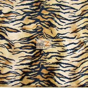 Tiger Print Velboa Faux Fur - Siberian Tiger - Sold By The Yard  - 58"/60" Width