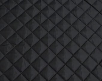 Gestepptes Polyester Volumenvlies - SCHWARZ - 158 cm Breite Meterware