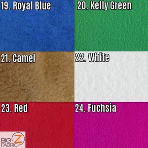 Solid Polar Fleece Anti-Pill Fabric 36 COLORS Sold By The Yard 60 Width Winter Polar Blankets Covers 2 Sided Brushed image 5