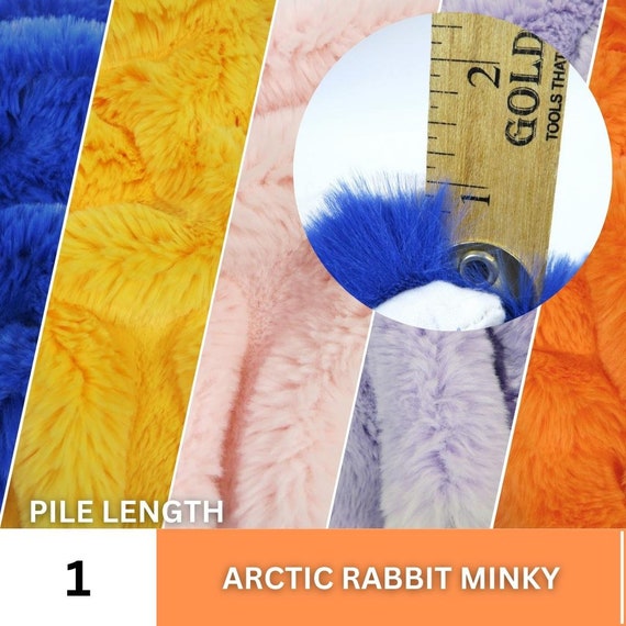 Arctic Rabbit Minky Fabric - 17 COLORS - Sold By The Yard/Hug-z™ DIY Blankets Clothing Costumes Solid Soft Smooth Cuddle