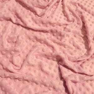 Grübchen-Dot Minky Stoff - KORALLE - 58/60 &quot;Breite Schüttgut Baby Soft Rarised Decke Handwerk