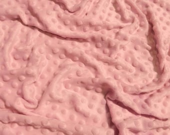 Dimple Dot Minky Fabric - CORAL - 58/60" Wide By The Yard Baby Soft Raised Blanket Craft