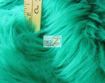 Solid Shaggy Faux Fur Fabric - 5 NEW COLORS - 62" Width Coats Costumes Scarfs Rugs Props Apparel Long Pile