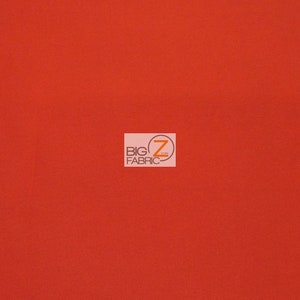 May include: A solid red fabric swatch. The fabric is smooth and has a slight sheen. The swatch is labeled "BIG Z FABRIC" in the bottom center.