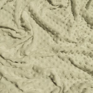 Dimple Dot Minky Fabric - KHAKI - 58/60&quot; Wide By The Yard Baby Soft Raised Blanket Craft