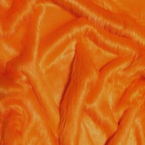 Solid Shaggy Faux Fur Fabric - ORANGE - Sold By The Yard 2&quot; Width Coats Costumes Scarfs Rugs Props Long Pile