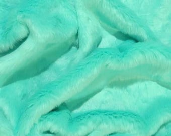 Short Shag Faux Fur Fabric - AQUA - Sold By The Yard 64" Width Coats Costumes Scarfs Rugs Props Short Pile