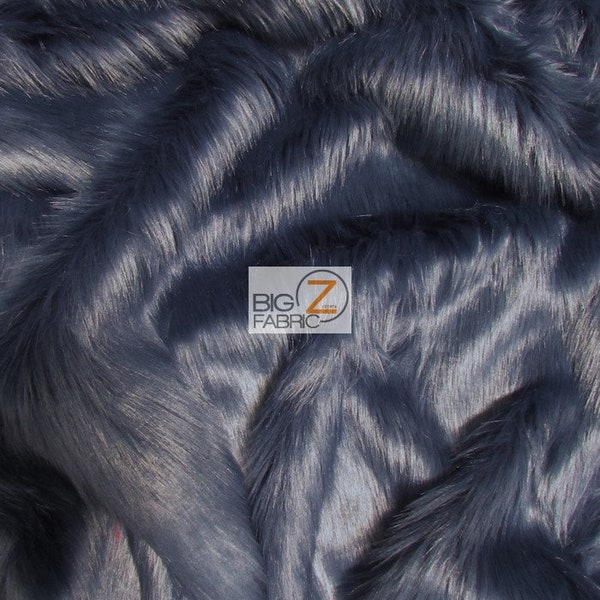 Solid Shaggy Faux Fur Fabric - NAVY BLUE - Sold By The Yard 60" Width Coats Costumes Scarfs Rugs Props Long Pile