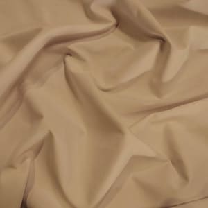 Solid Reversible Formal Poly Cotton Twill Fabric - KHAKI - Sold By The Yard Coats Jackets Skirts Pants Work Clothes
