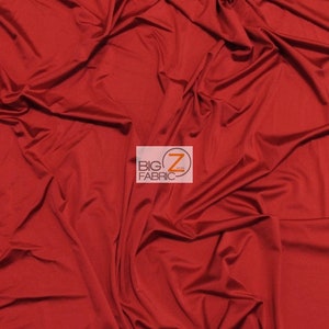 Solid Stretch Spandex Costume Nylon Fabric - DARK RED - 58&quot;/60&quot; Width Sold By The Yard