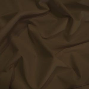 Solid Reversible Formal Poly Cotton Twill Fabric - DARK BROWN - Sold By The Yard Coats Jackets Skirts Pants Work Clothes