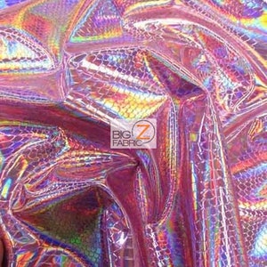 Tessuto vinilico in PVC goffrato olografico effetto serpente vipera DuroLast™ - 7 COLORI - tagliabile su misura Accessori per tappezzeria fai da te Applicazioni Iridescente 7. Pink