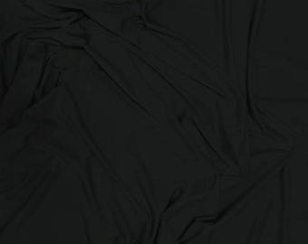 Effen stretch spandex nylonkostuum - ZWART - 58"/60" breed (op maat gesneden verkrijgbaar)