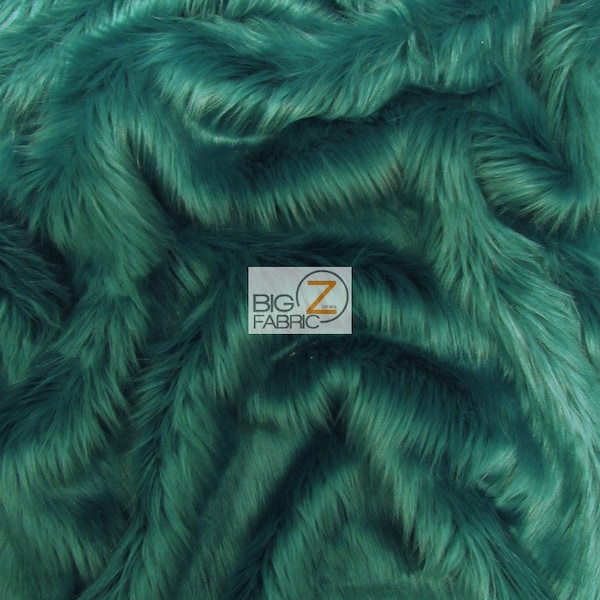 Solid Shaggy Faux Fur Fabric - TEAL - Sold By The Yard 60" Width Coats Costumes Scarfs Rugs Props Long Pile
