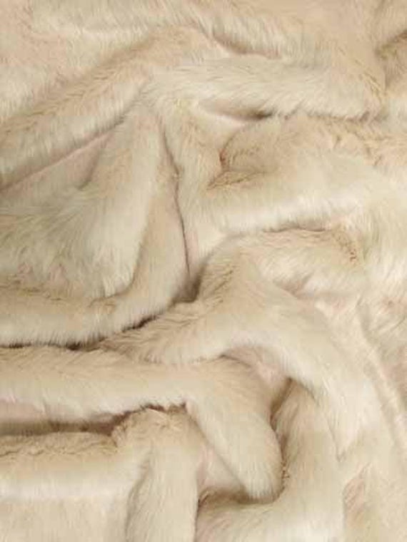Short Shag Faux Fur Fabric - LATTE - Sold by the Yard 64