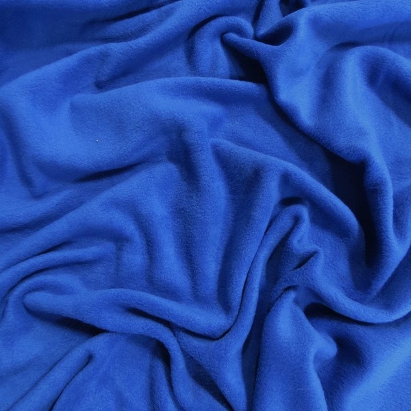 Solid Polar Fleece Fabric - ELECTRIC BLUE - Sold By The Yard DIY Blanket Clothing Pajamas Accessories