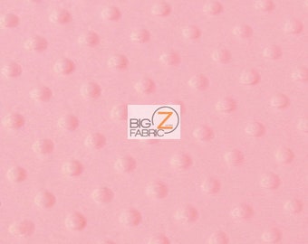 Dimple Dot Minky Fabric - PINK - 58/60" Wide By The Yard Baby Soft Raised Blanket Craft